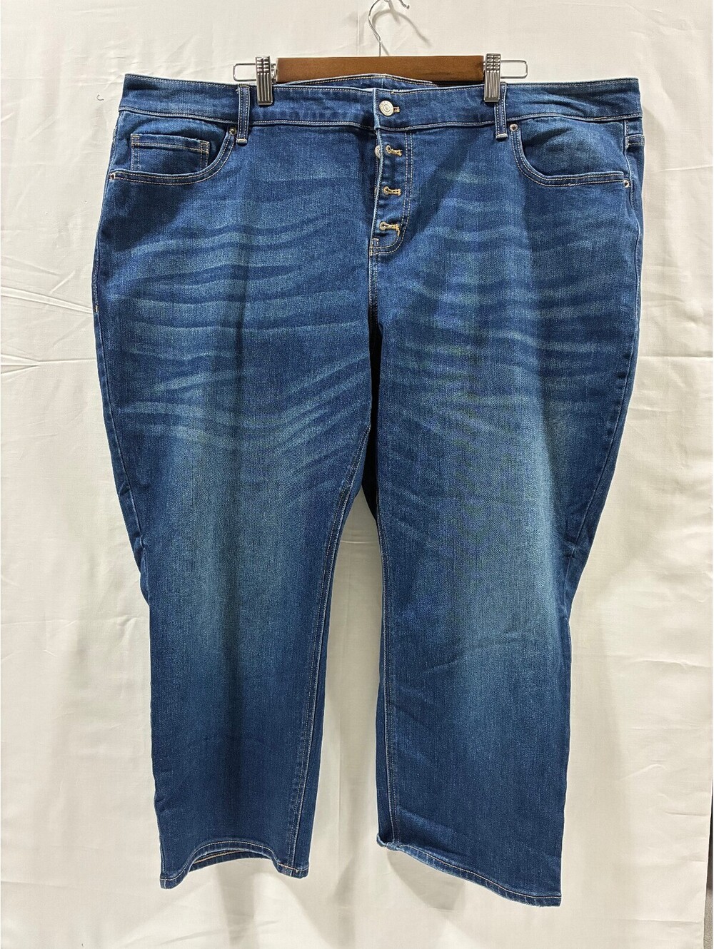 Old Navy Women's Plus Size 24 Short Blue Denim Jeans with Button Fly